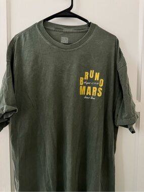 Bruno Mars Olive Graphic Crew Tee